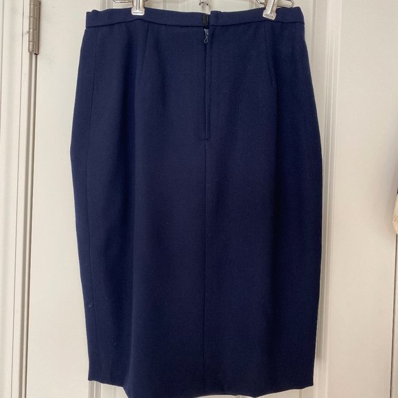 VINTAGE VICKY TIEL NAVY/WHITE 2-PIECE SUIT - SZ 42 - Picture 4 of 4